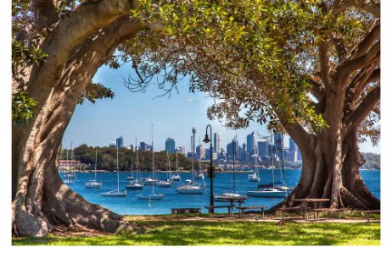 Camp Cove Beach View of Sydney Australia