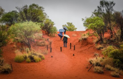 Central Australian Outback Red Sand Dunes Desert