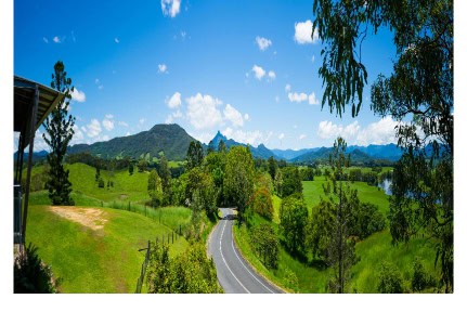 Landscape showing Mount Warning in NSW.
