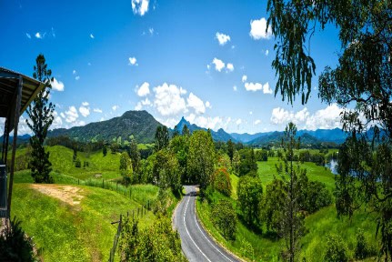 Landscape showing Mount Warning in NSW.