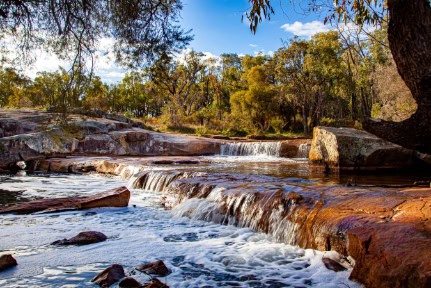 Water fall at Noble falls Gidgegannup Western Australia. Great tourist destination. 50 minutes drive from Perth CBD